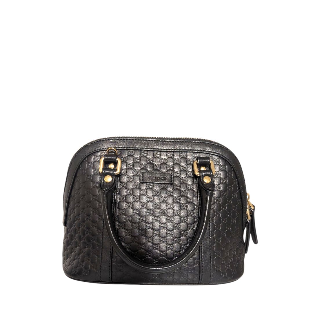 Gucci Black Microguccissima Mini Dome Bag