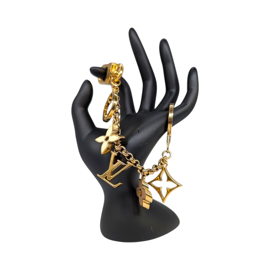 Louis Vuitton Brass Enamel Fleur De Monogram Bag Charm