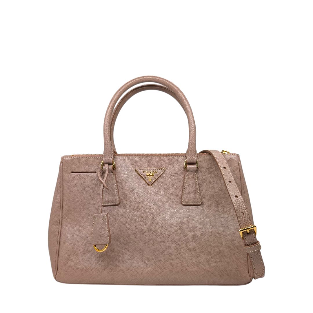 Prada Saffiano Small Galleria Double Zip Tote
