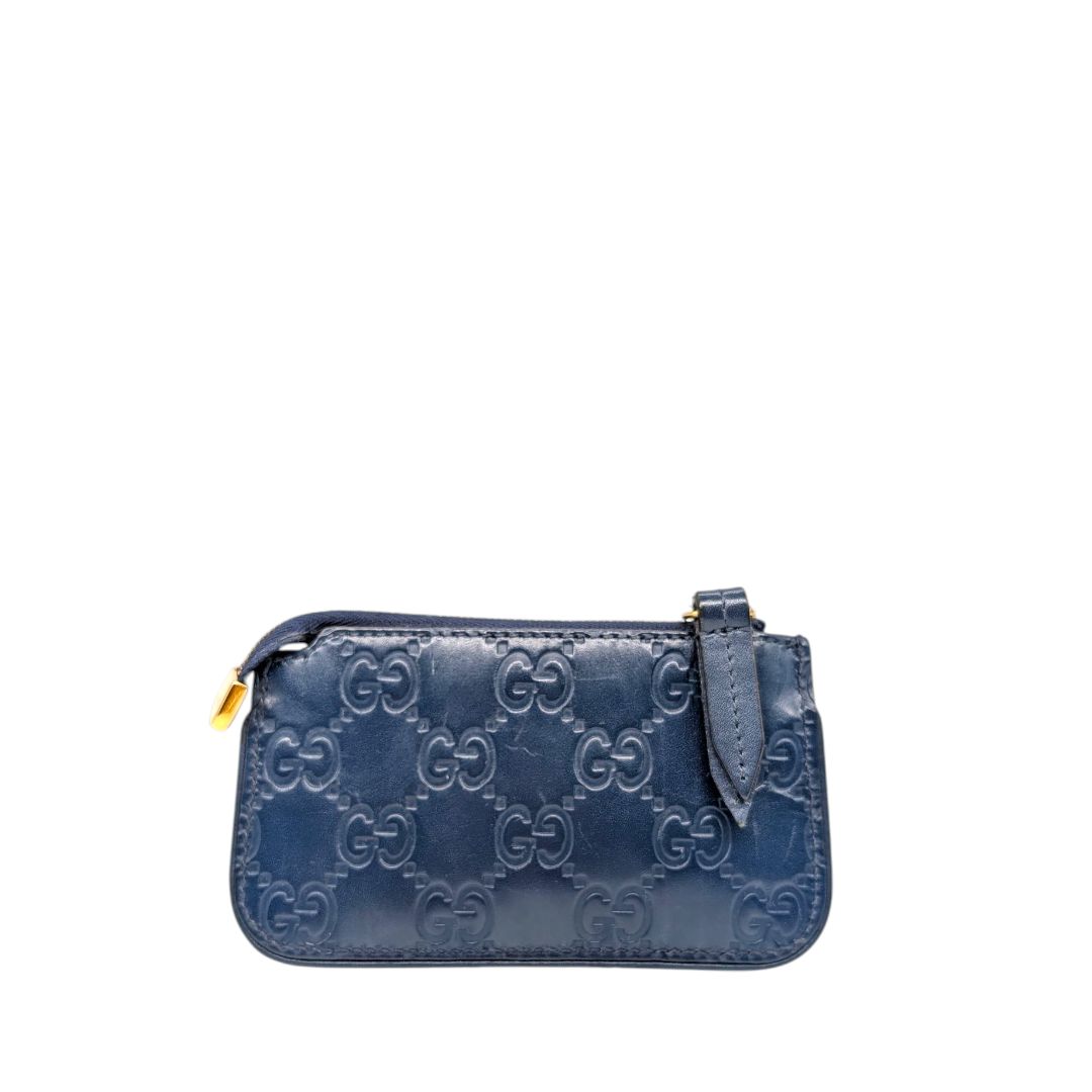 Gucci Monogram Leather Key Pouch