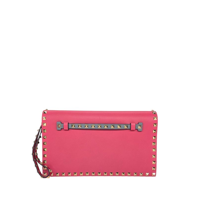 Valentino Vitello Colorblock Rockstud Wristlet