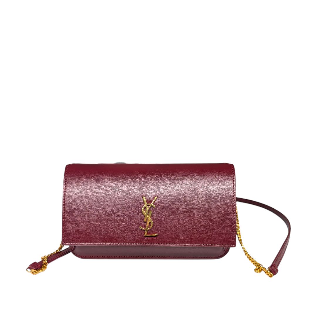 Saint Laurent Cassandre Leather Crossbody Phone Case