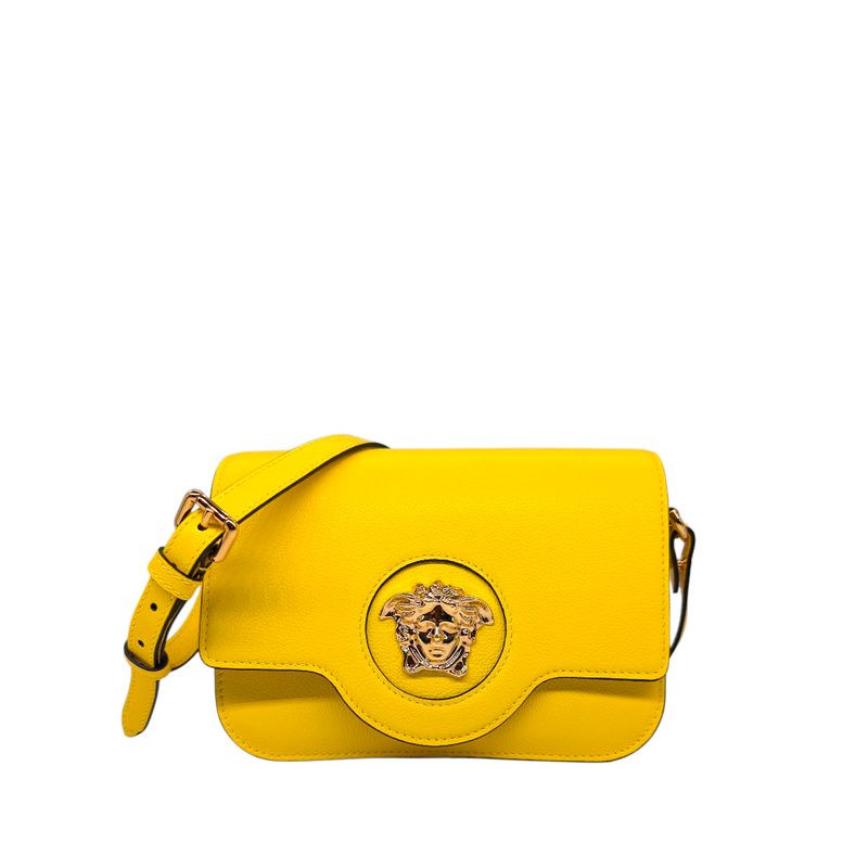Yellow Versace La Meduasa Crossbody
