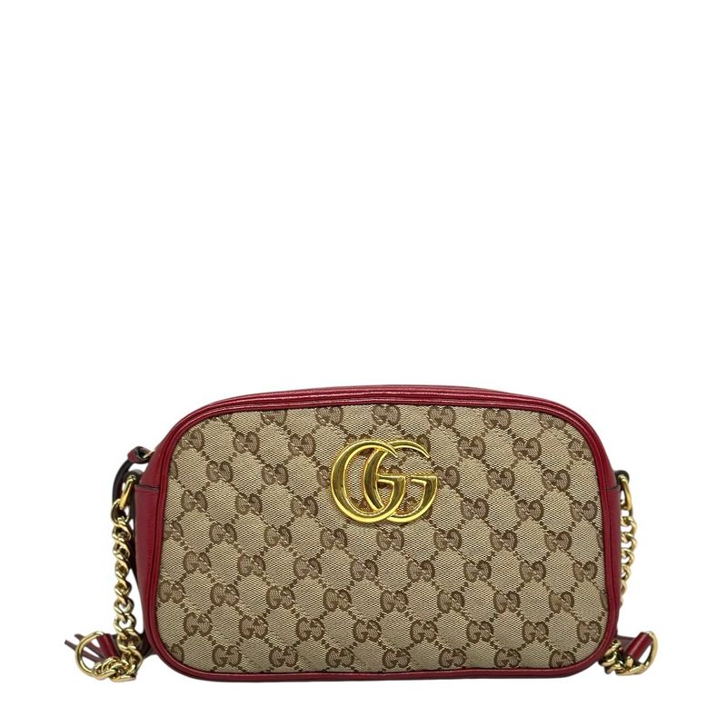Gucci Monogram Azalea Calfskin Matelasse Diagonal Small Chain Bag