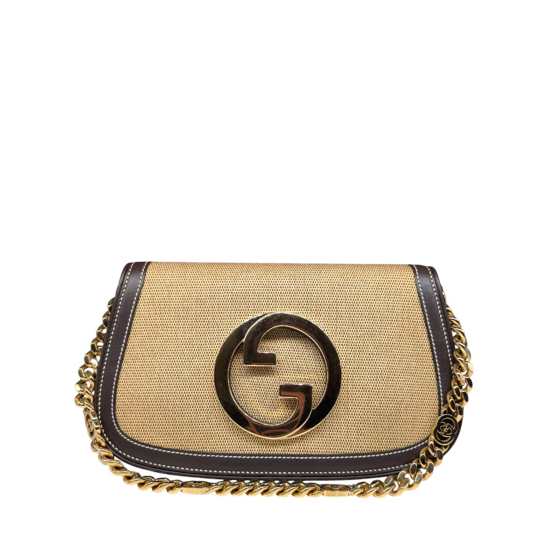 Gucci Interlocking Canvas Blondie Shoulder Bag