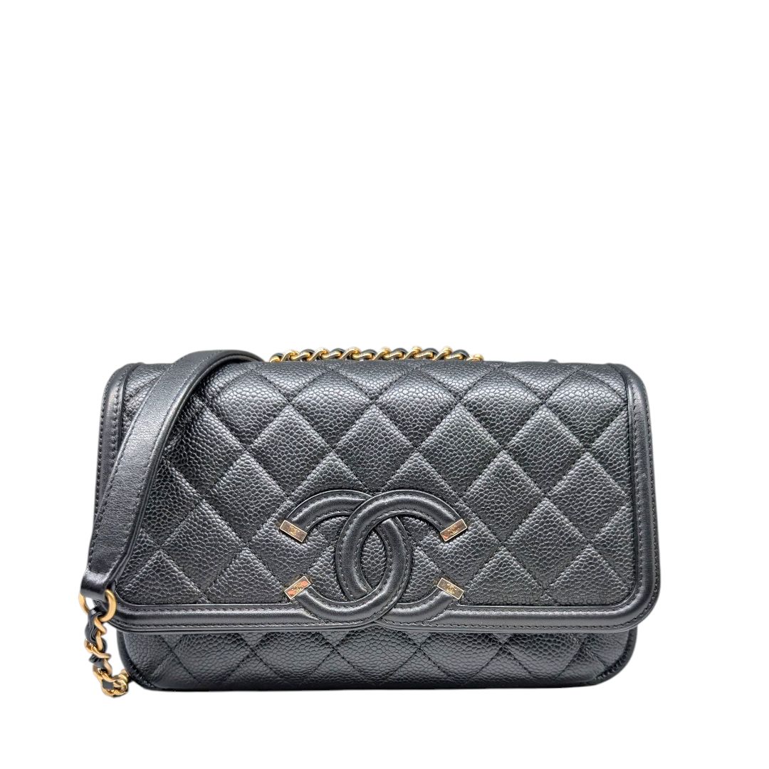 Chanel Caviar Quilted Small CC Filigree Flap