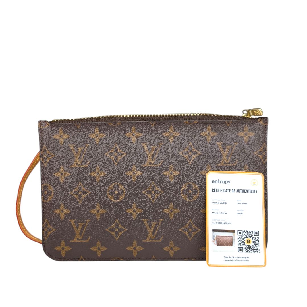 Louis Vuitton Monogram Neverfull Pochette....