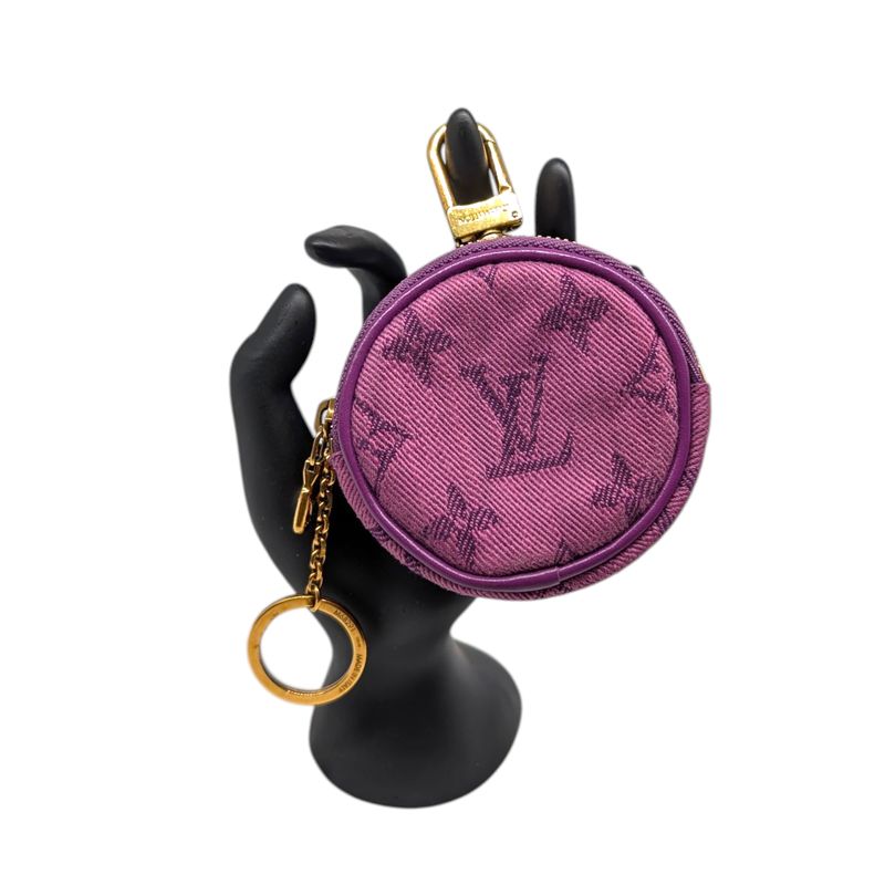Louis Vuitton Monogram Denim Round Coin Purse