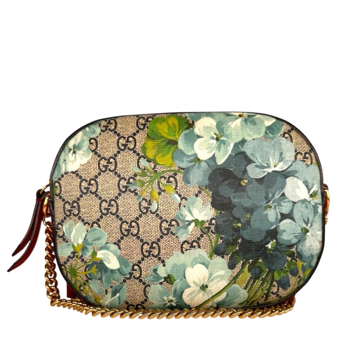 Gucci GG Supreme Monogram Blooms Mini Chain Bag