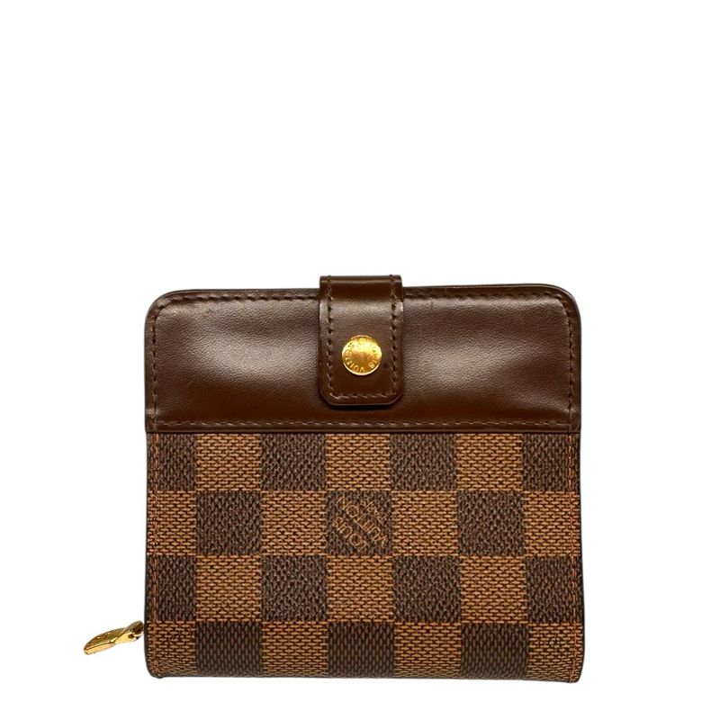 Louis Vuitton Damier Ebene Zippe Zipped Compact Wallet