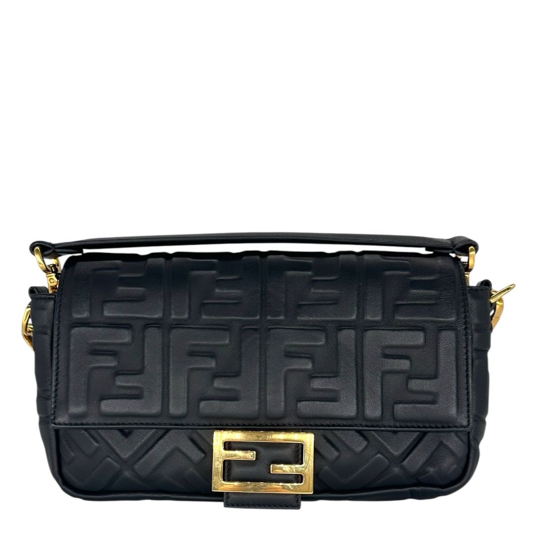 Fendi Nappa FF 1974 Embossed Baguette