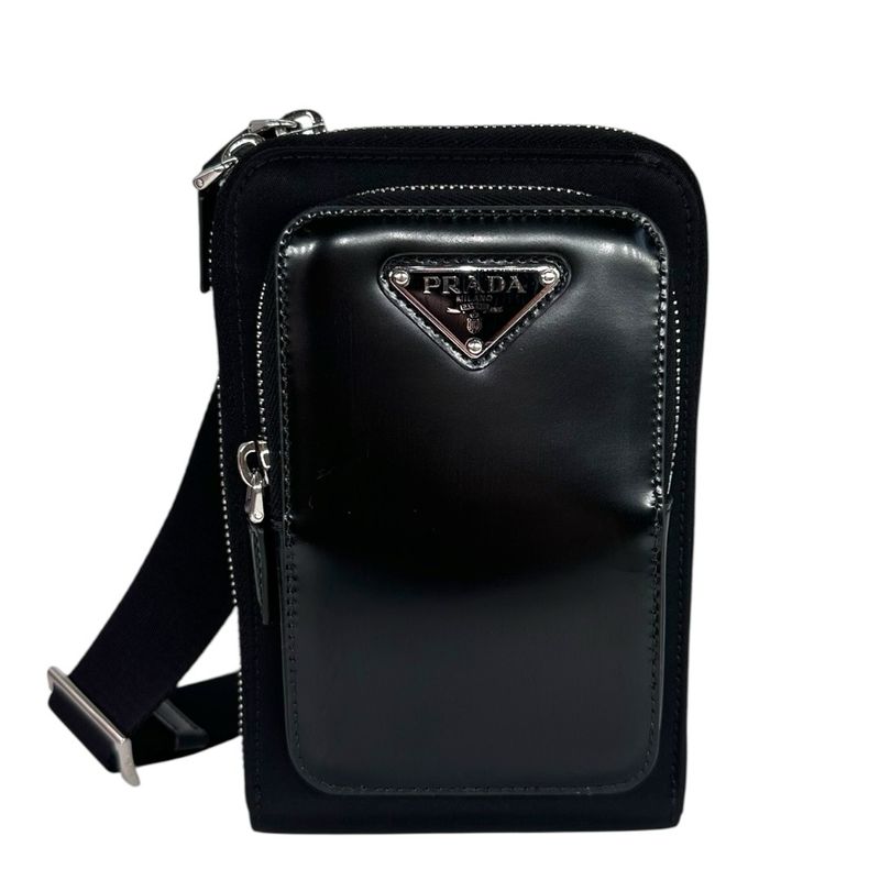 Prada Spazzolato Smartphone Case Crossbody