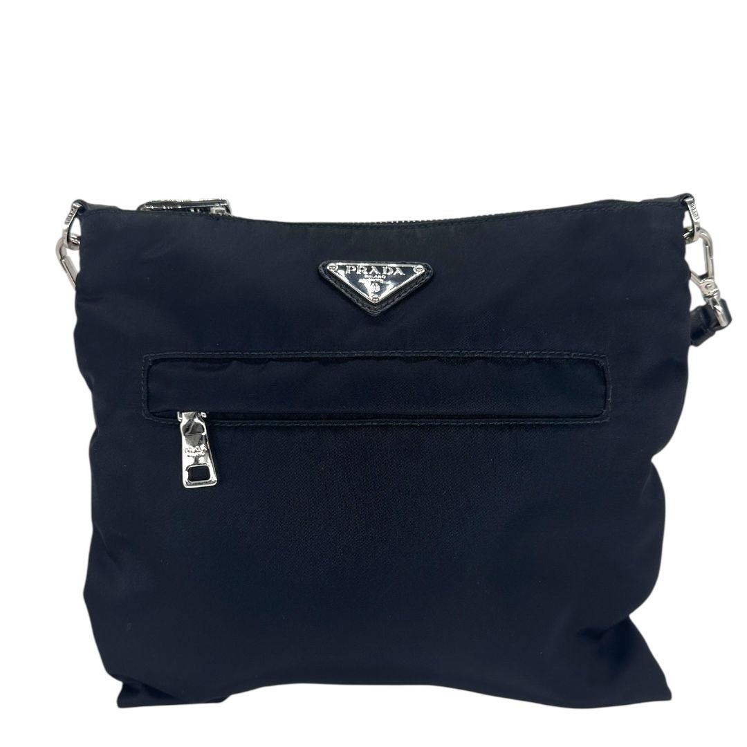 Prada Nylon Flat Messenger Bag
