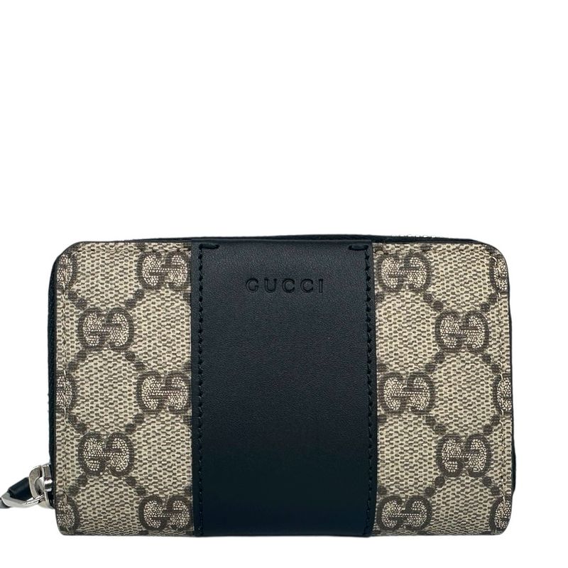 Gucci GG Supreme Monogram Zip Around Card Case