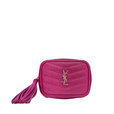 Saint Laurent Grain De Poudre Matelasse Monogram Baby Lou Camera Bag