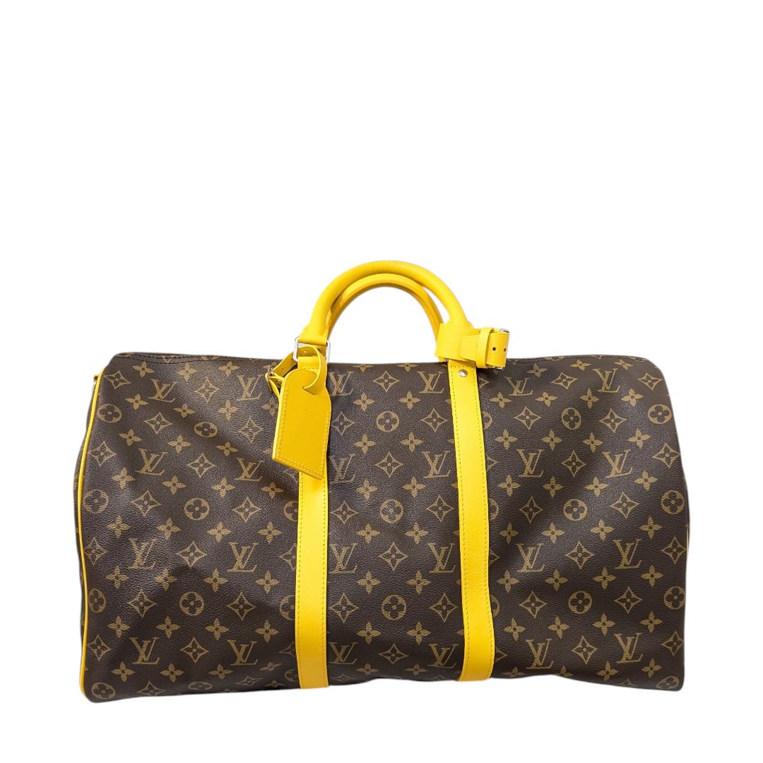 Louis Vuitton Keepall 50 Bandouliere (Safran Yellow Leather)