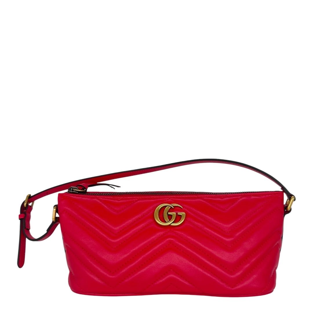 Gucci Calfskin Matelasse Chevron GG Marmont Sling Shoulder Bag