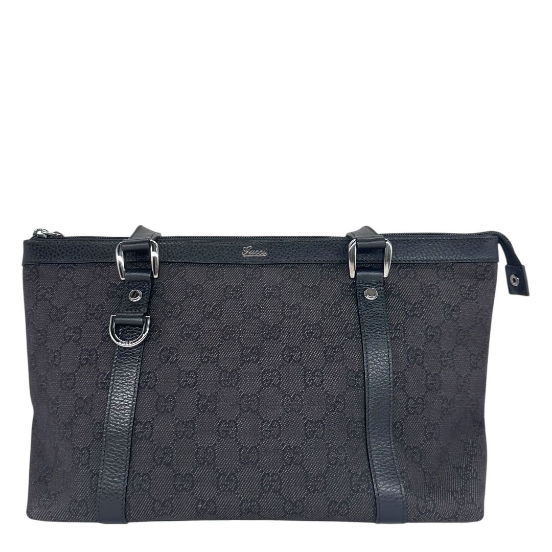 Gucci Denim Monogram Abbey Tote