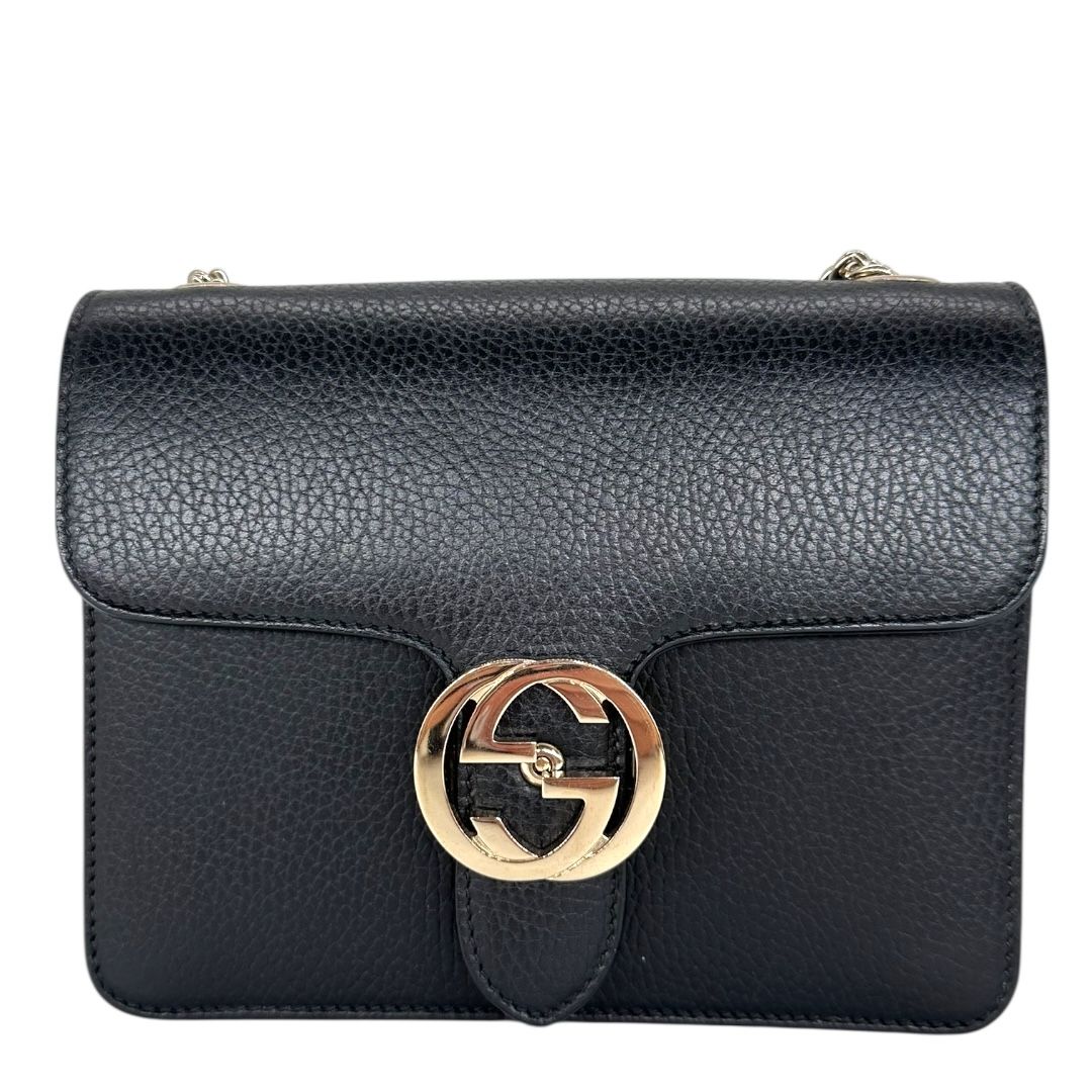 Gucci Dollar Calfskin Small Interlocking G Shoulder Bag.