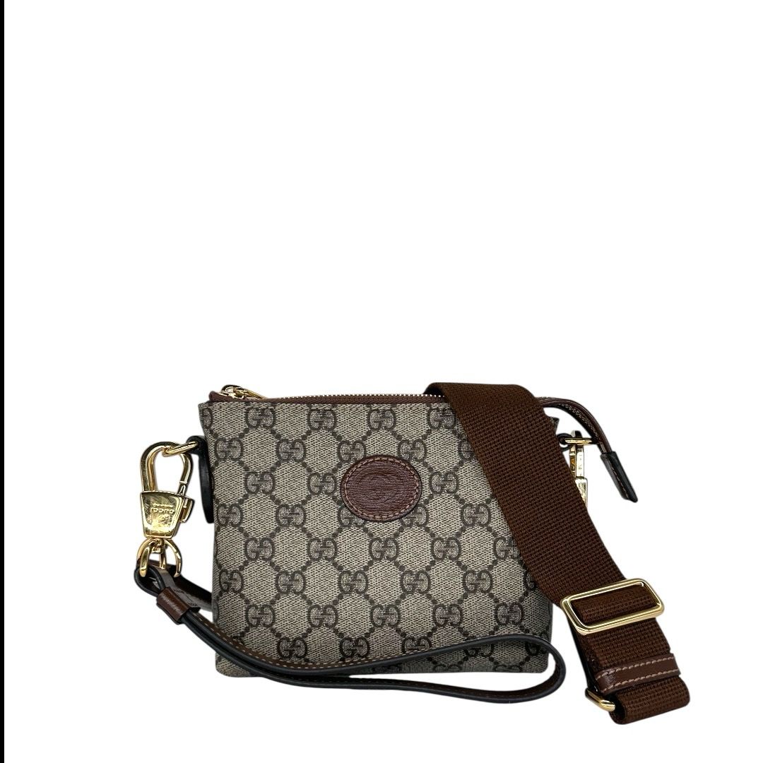 KELZ Gucci GG Supreme Small Retro Wristlet Messenger DOWNPAYMENT