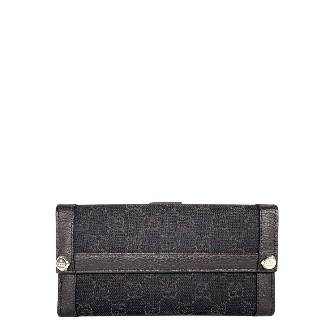 Gucci Monogram Continental Charmy Wallet