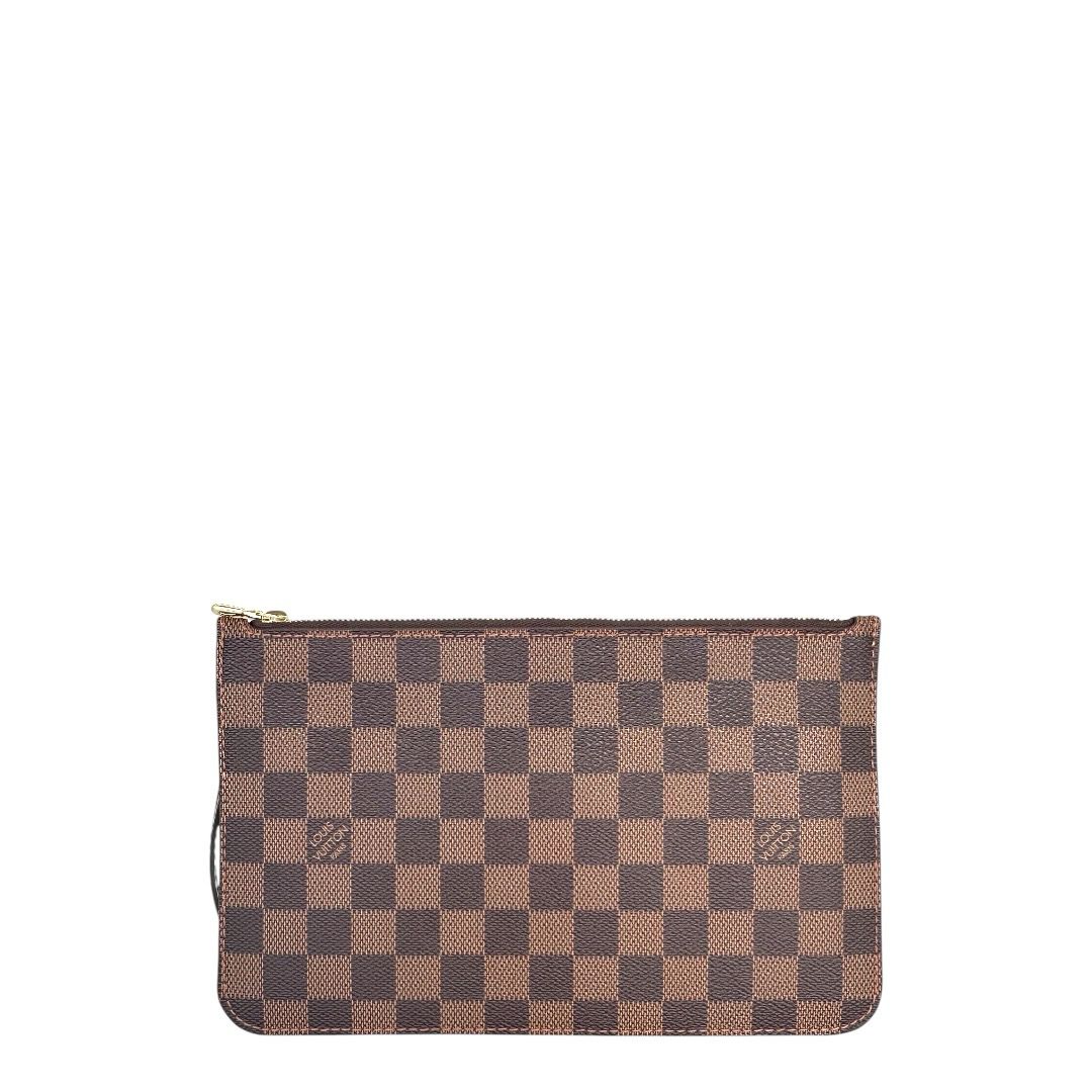 Louis Vuitton Damier Ebene Neverfull Pochette.
