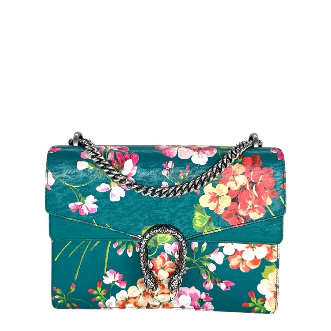 Gucci Calfskin Blooms Print Medium Dionysus Shoulder Bag