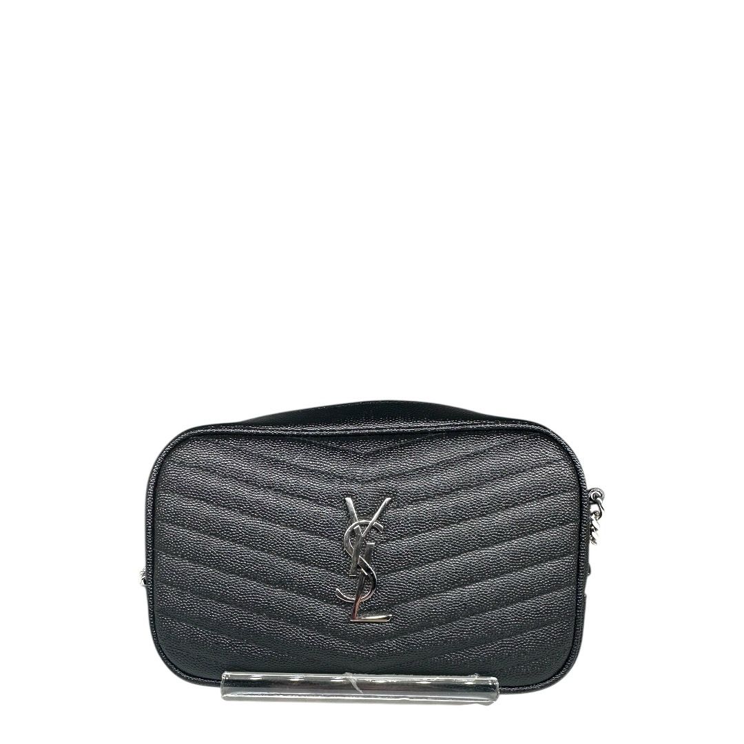 Saint Laurent Black Matelasse Monogram Mini Lou Camera Bag