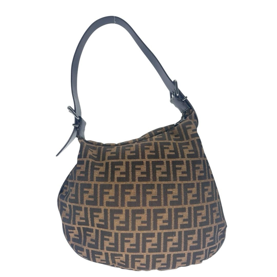 Fendi Zucca Canvas Oyster Baguette