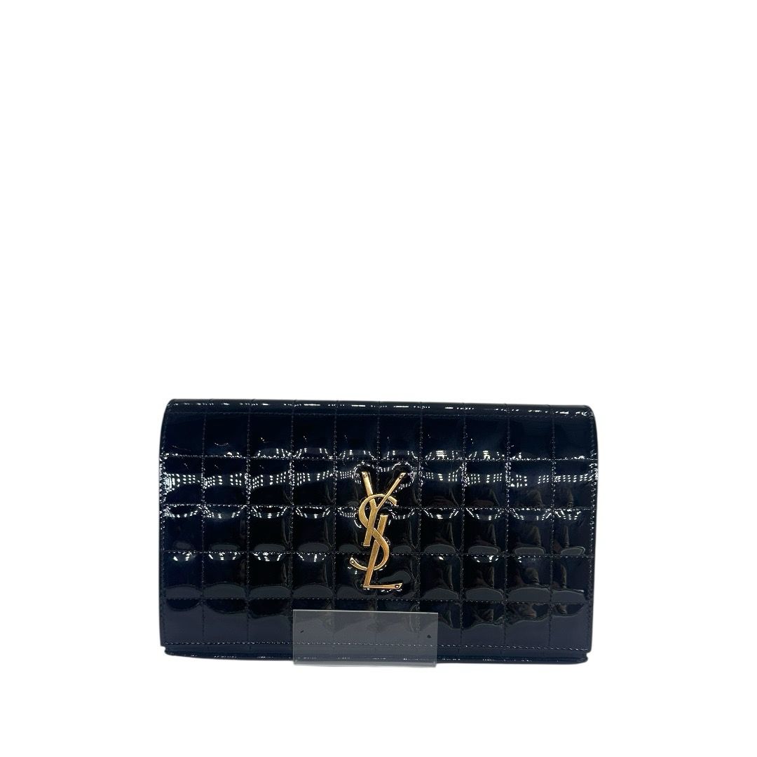 Saint Laurent Quilted Patent Leather Monogram Cassandre WOC