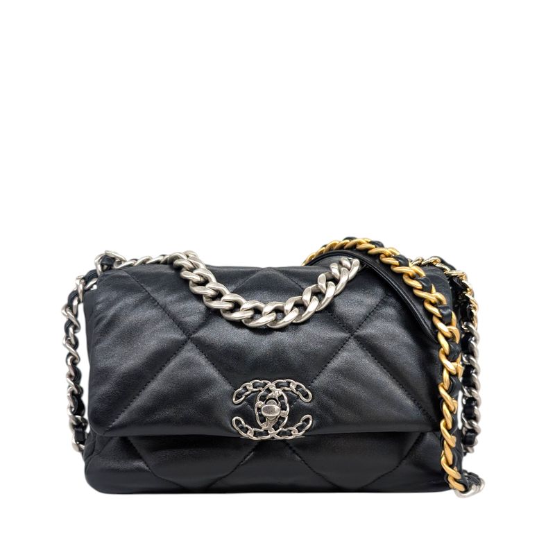 Chanel Lambskin Quilted Medium Chanel 19 Flap