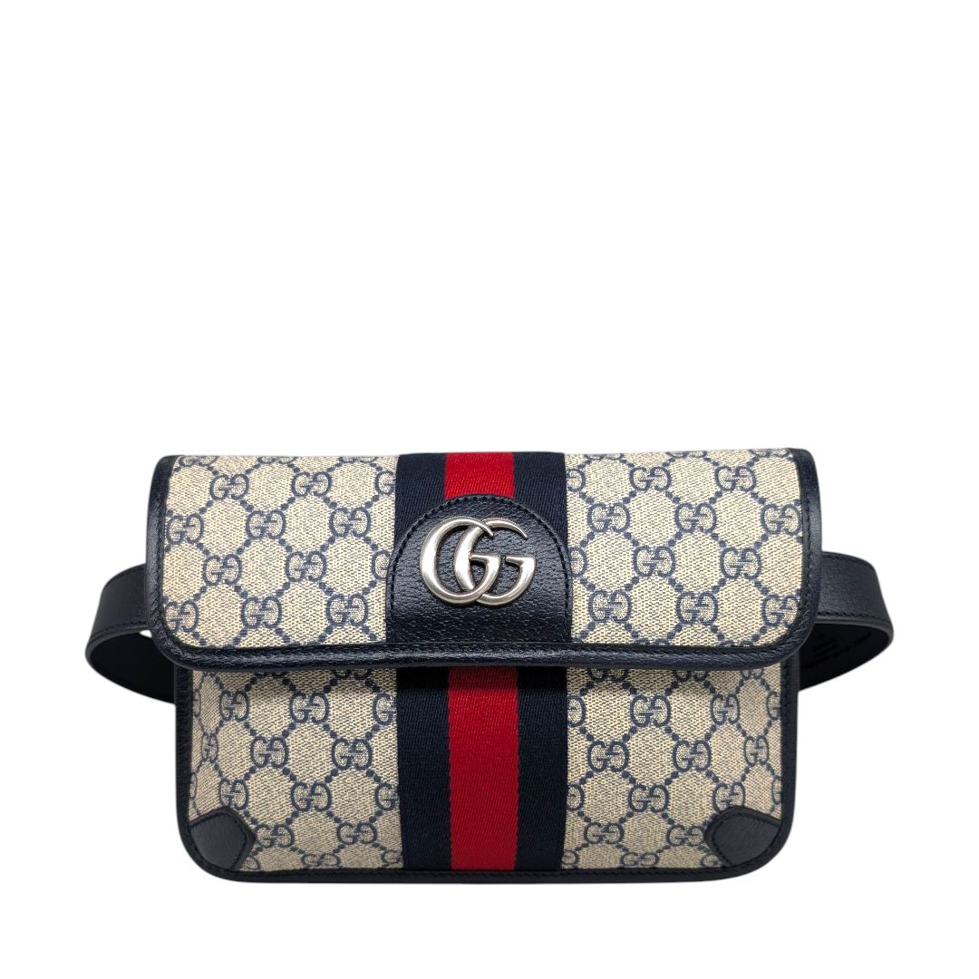 Gucci GG Supreme Ophidia Flap Belt Bag