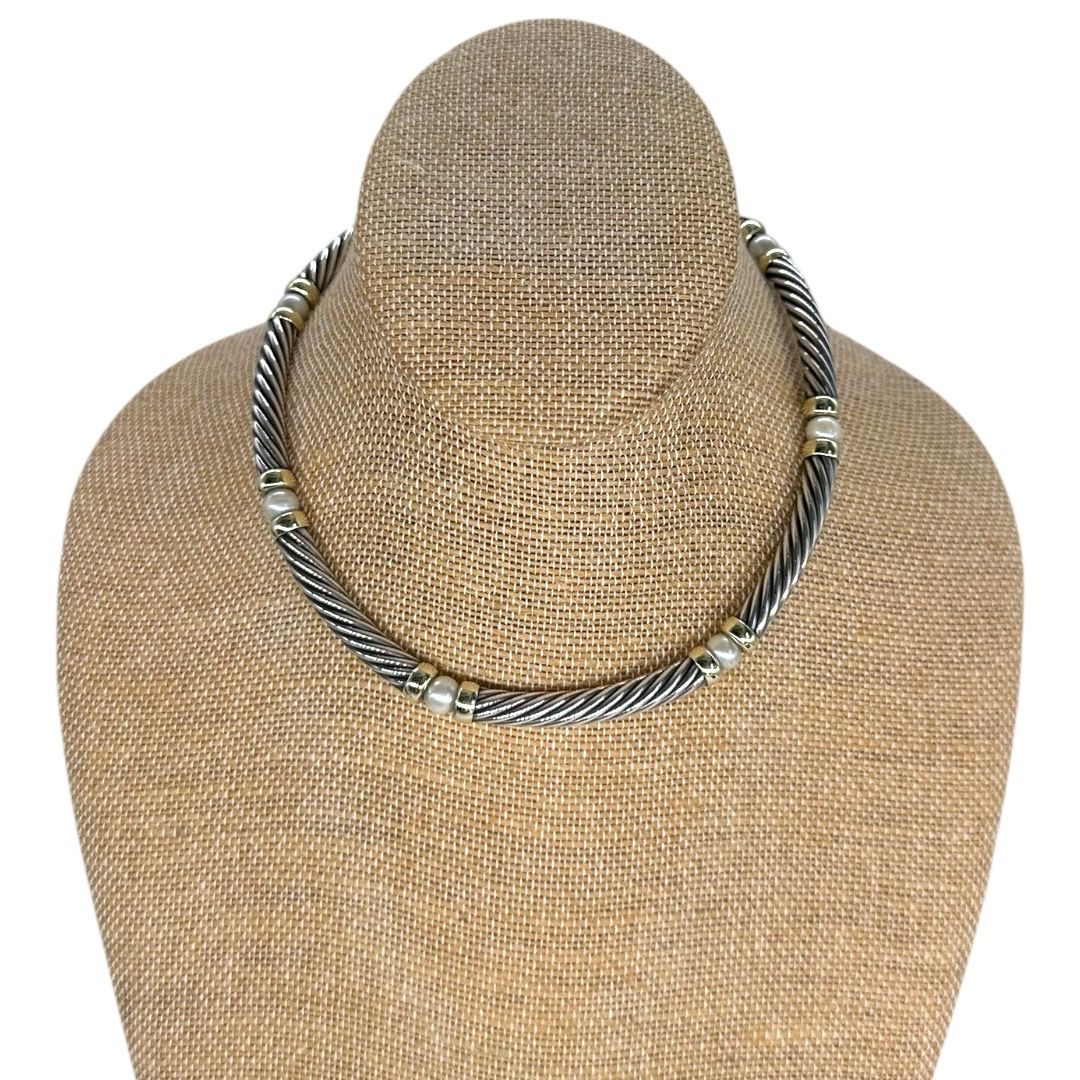 David Yurman Triple x Cable Collar Necklace