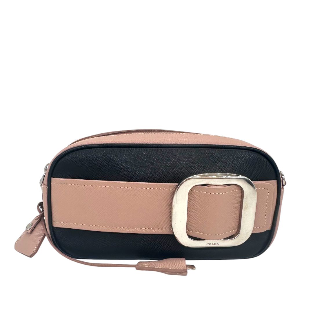 Prada Saffiano Bi-Color Buckle Camera Bag