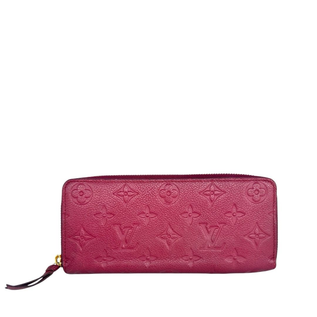 Louis Vuitton Monogram Empreinte Zippy Wallet Merlot