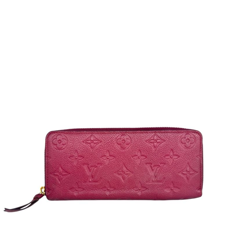Louis Vuitton Monogram Empreinte Zippy Wallet Merlot