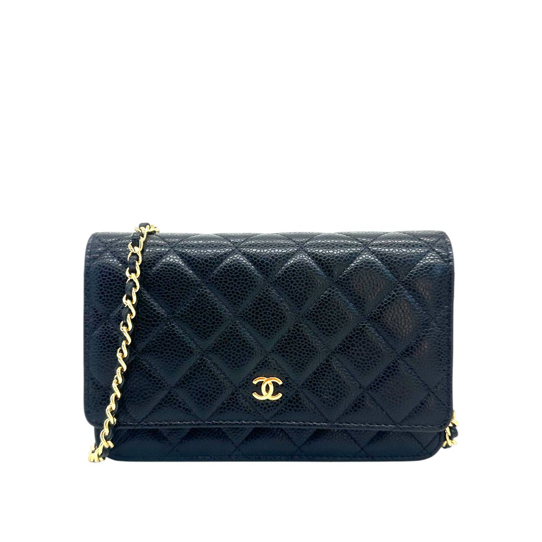 Chanel Black Caviar Quilted WOC