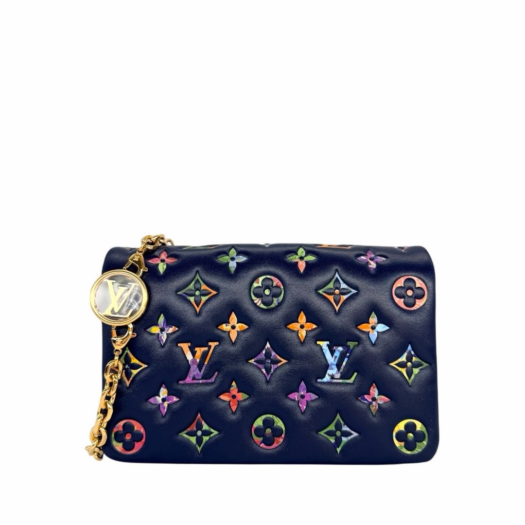 Louis Vuitton Lambskin Embossed Monogram LV Garden Pochette Coussin