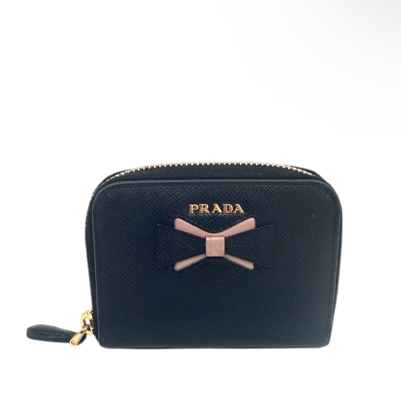 Prada Saffiano Zip Around Coin Purse