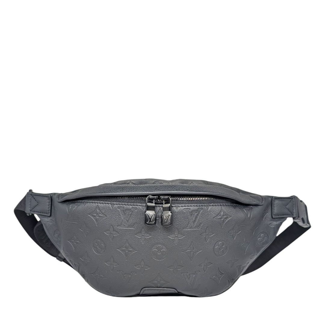 Louis Vuitton Calfskin Monogram Shadow Discovery Bumbag Black