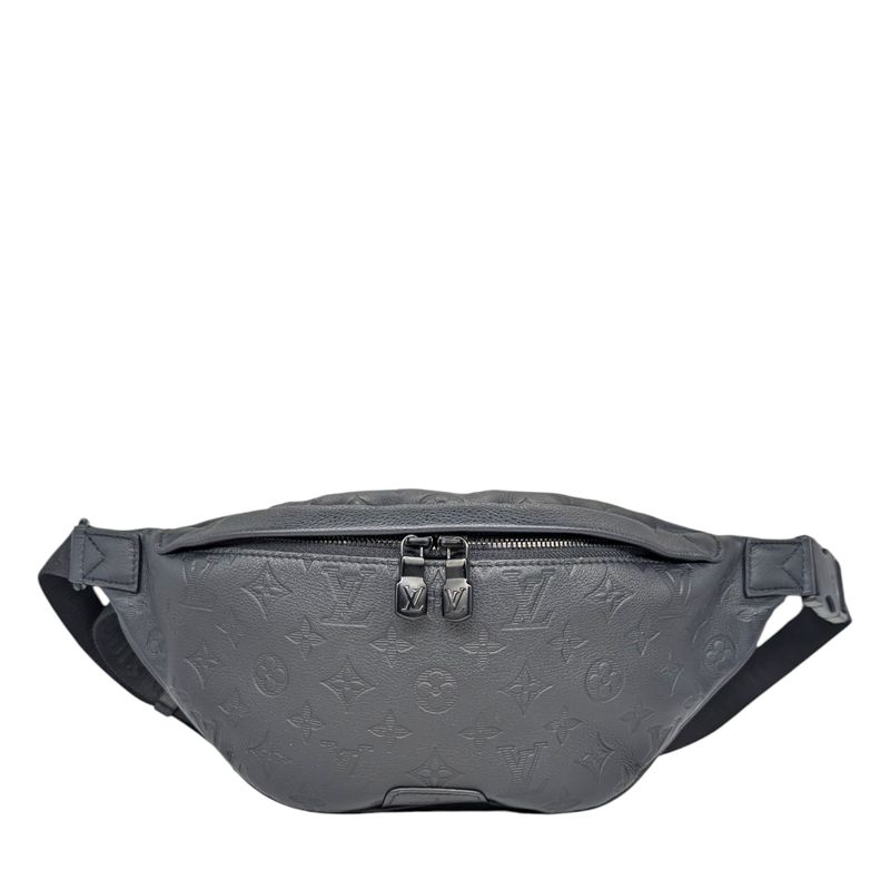 Louis Vuitton Calfskin Monogram Shadow Discovery Bumbag Black