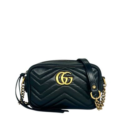 Gucci Calfskin GG Marmont Shoulder Bag