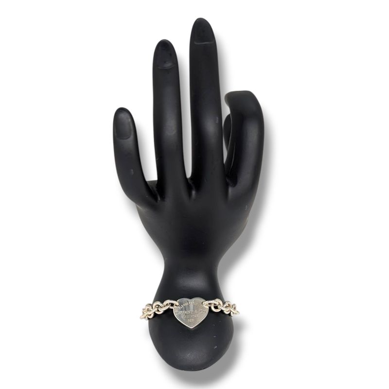Tiffany Sterling Silver Return to Tiffany Heart Tag Charm Bracelet