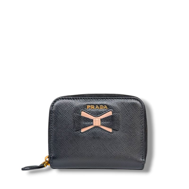 Prada Saffiano Zip Around Coin Purse