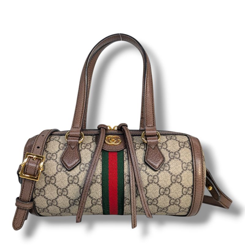Gucci GG Supreme Monogram Web Small Ophidia Boston Bag