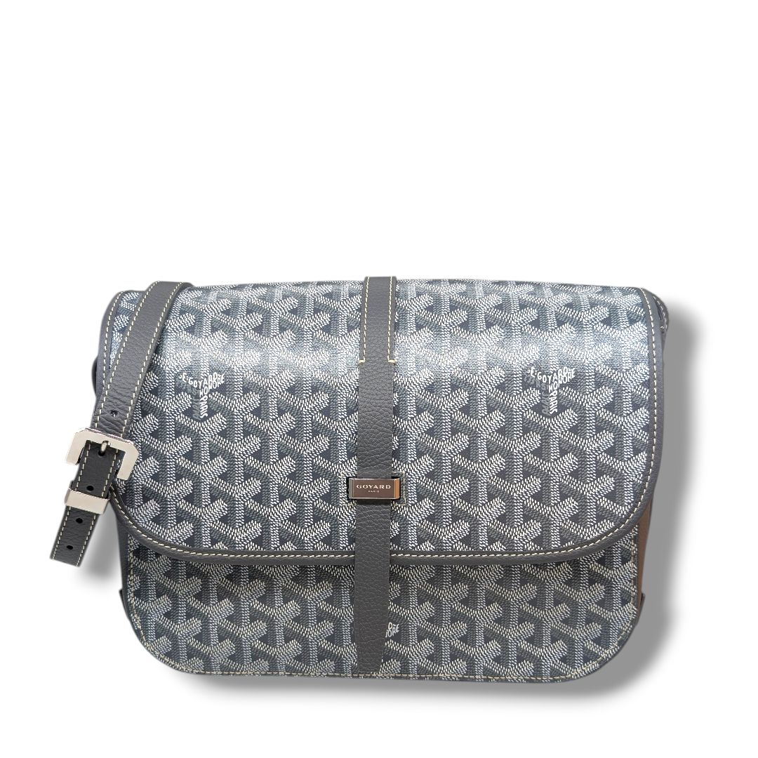 Goyard Goyardine Belvedere II MM Messenger Bag (Grey).