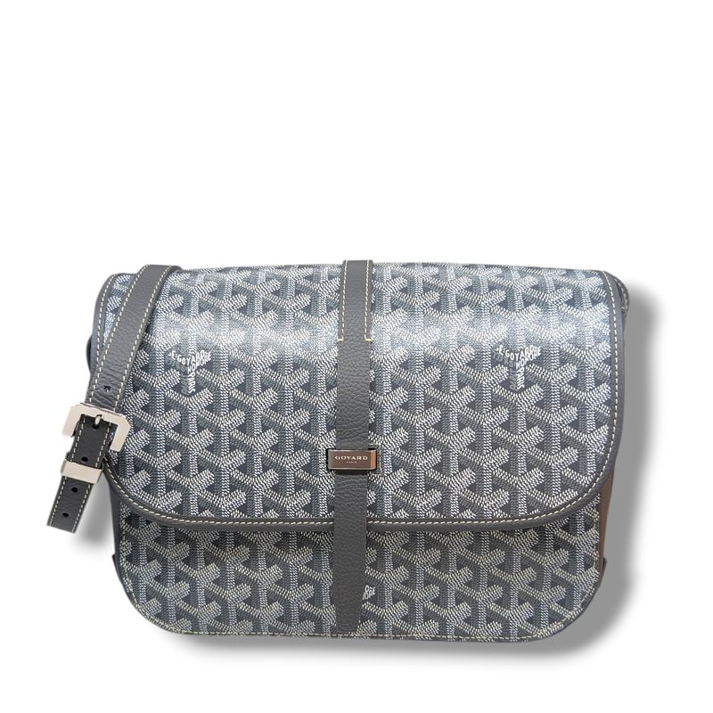 Goyard Goyardine Belvedere II MM Messenger Bag (Grey).