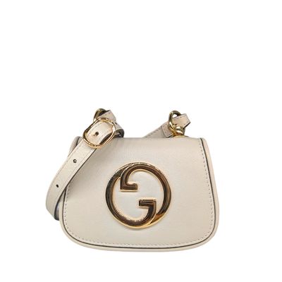 Gucci Roxy Calfskin Blondie Card Case Wallet W/Strap