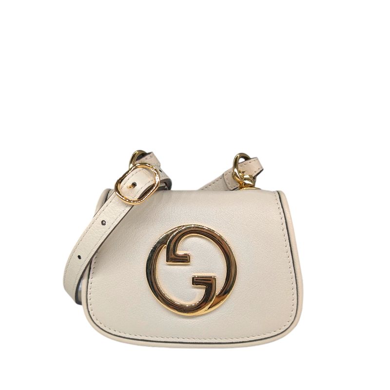 Gucci Roxy Calfskin Blondie Card Case Wallet W/Strap