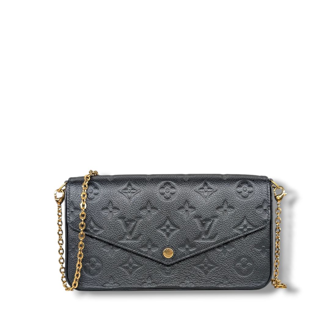 Louis Vuitton Black Empreinte Pochette Felicie
